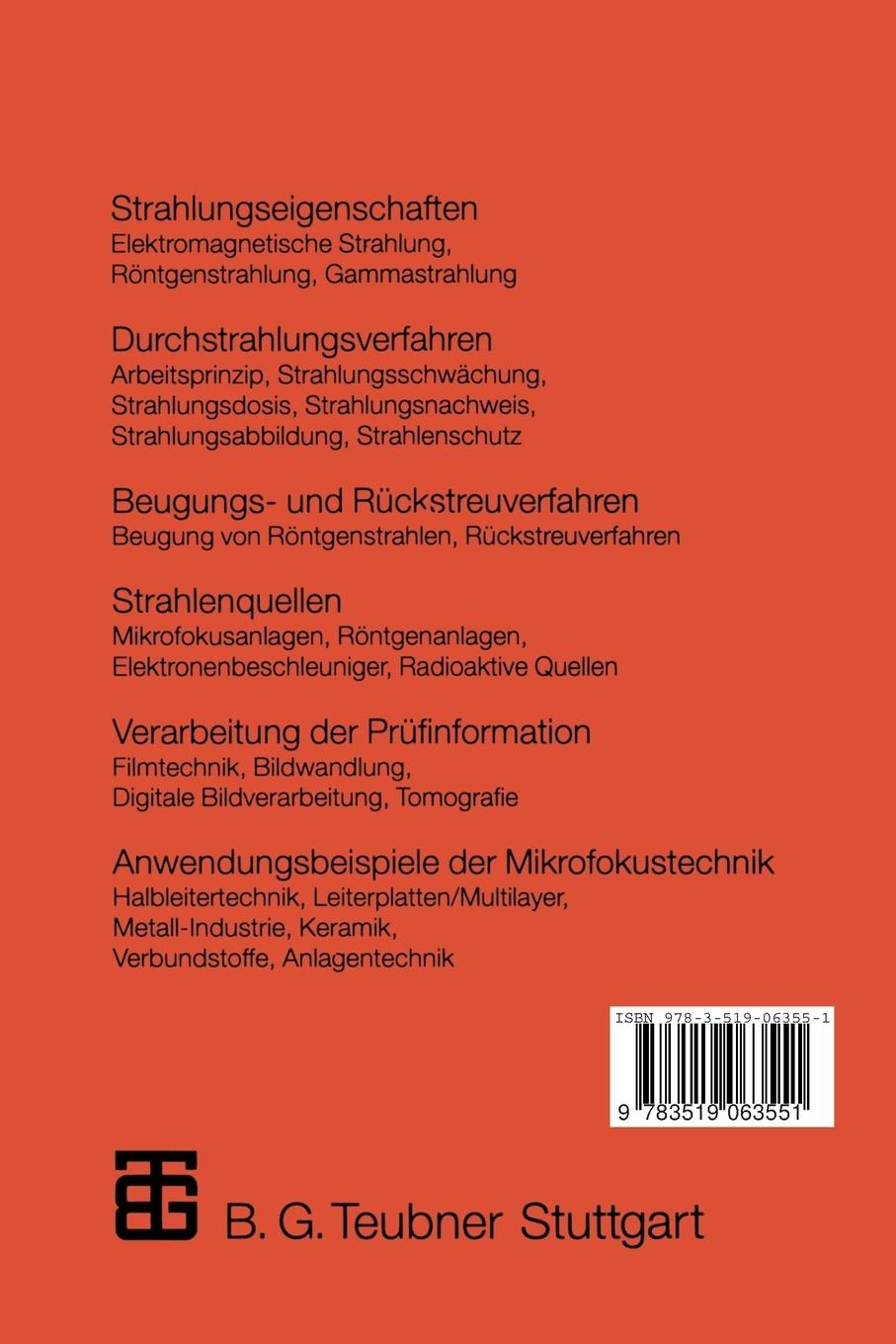 Rückseitencover Zerstörungsfreie Prüfverfahren