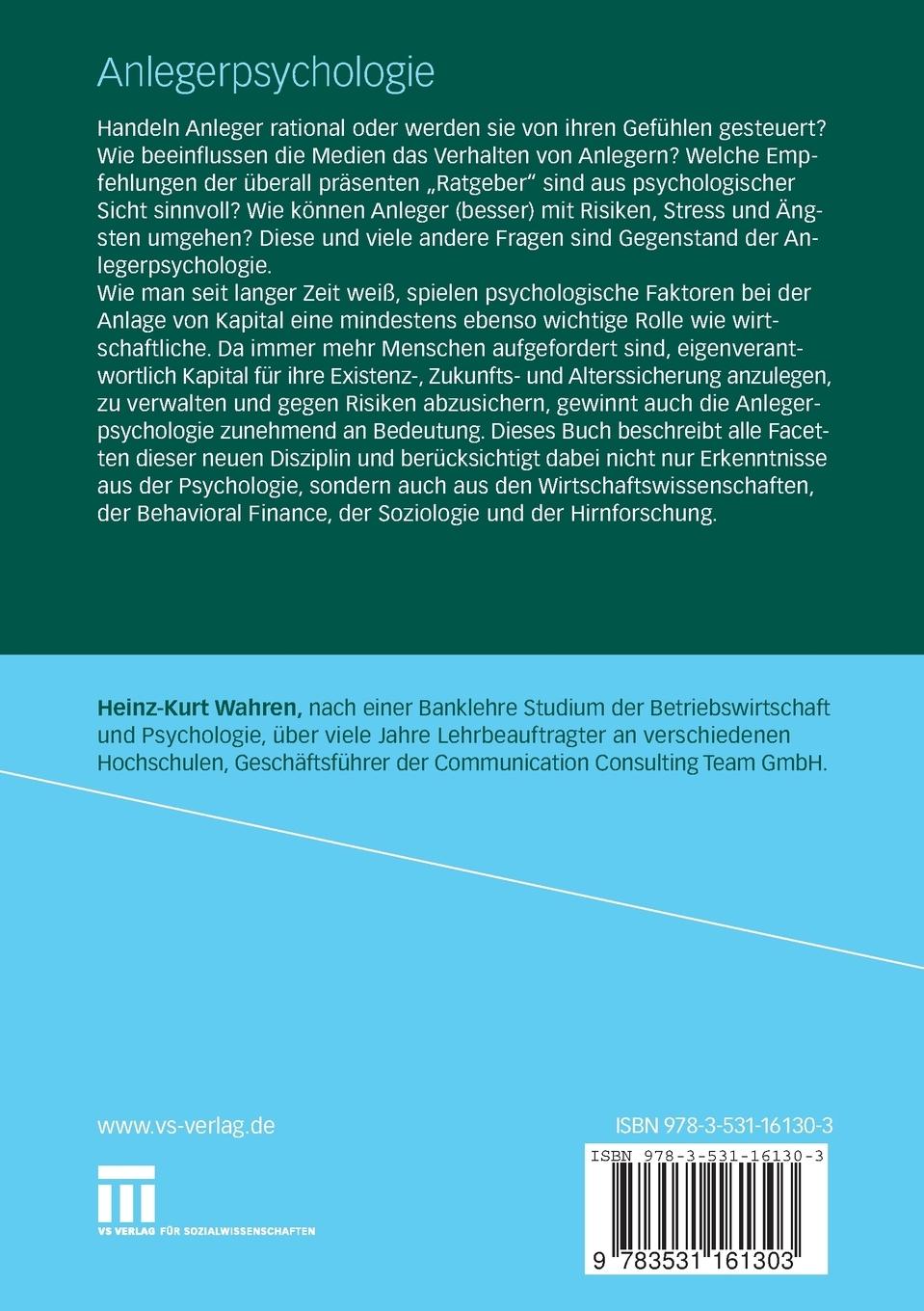 Rückseitencover Anlegerpsychologie