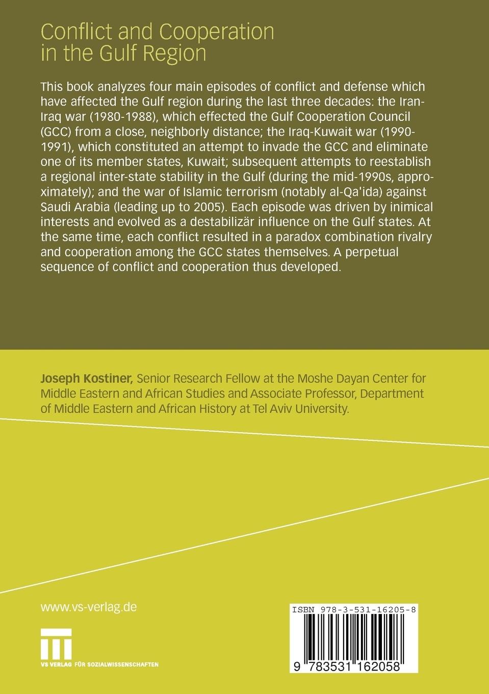 Rückseitencover Conflict and Cooperation in the Gulf Region