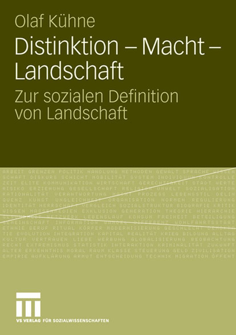 Vorderes Coverbild Distinktion - Macht - Landschaft
