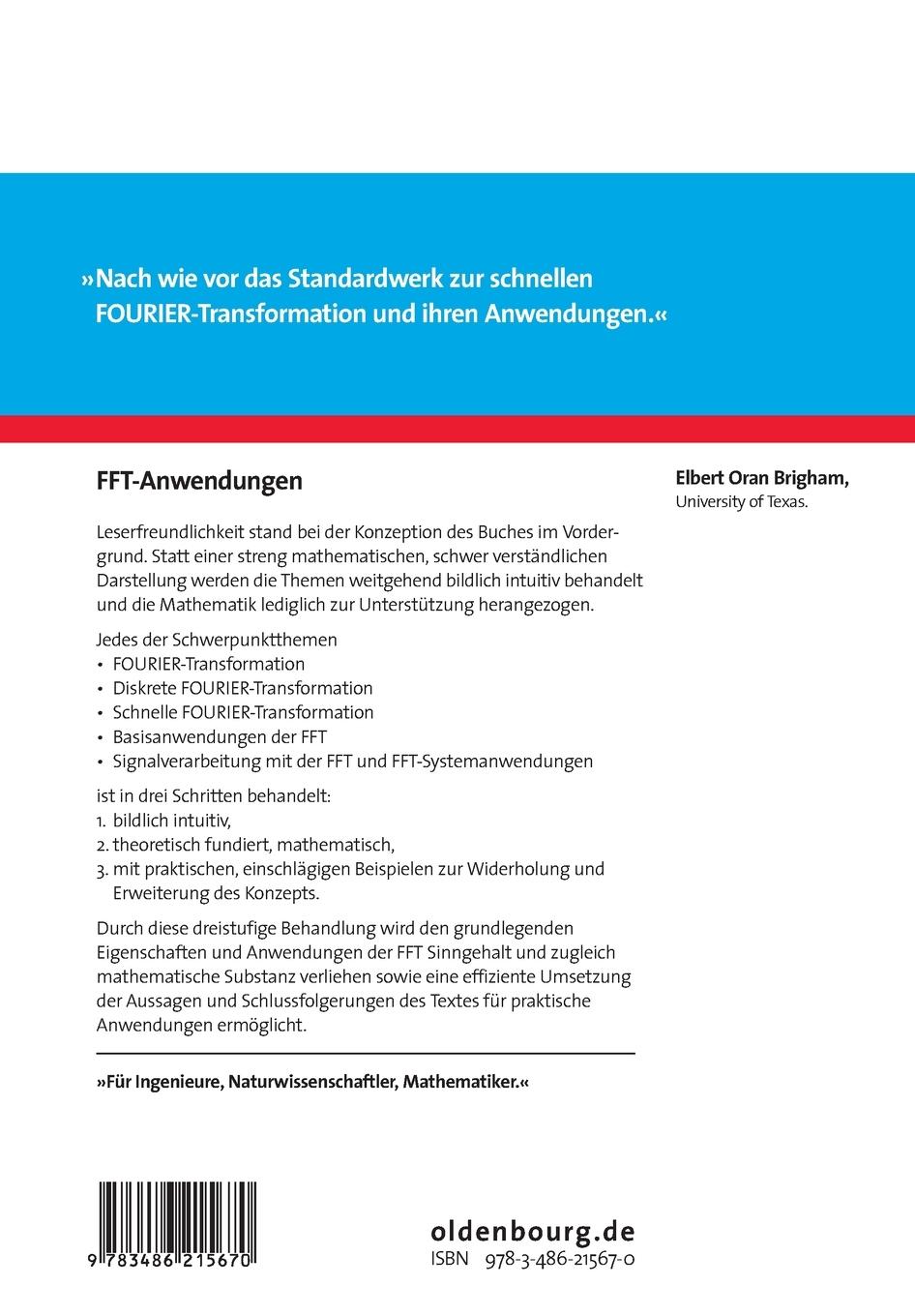 Rückseitencover FFT-Anwendungen
