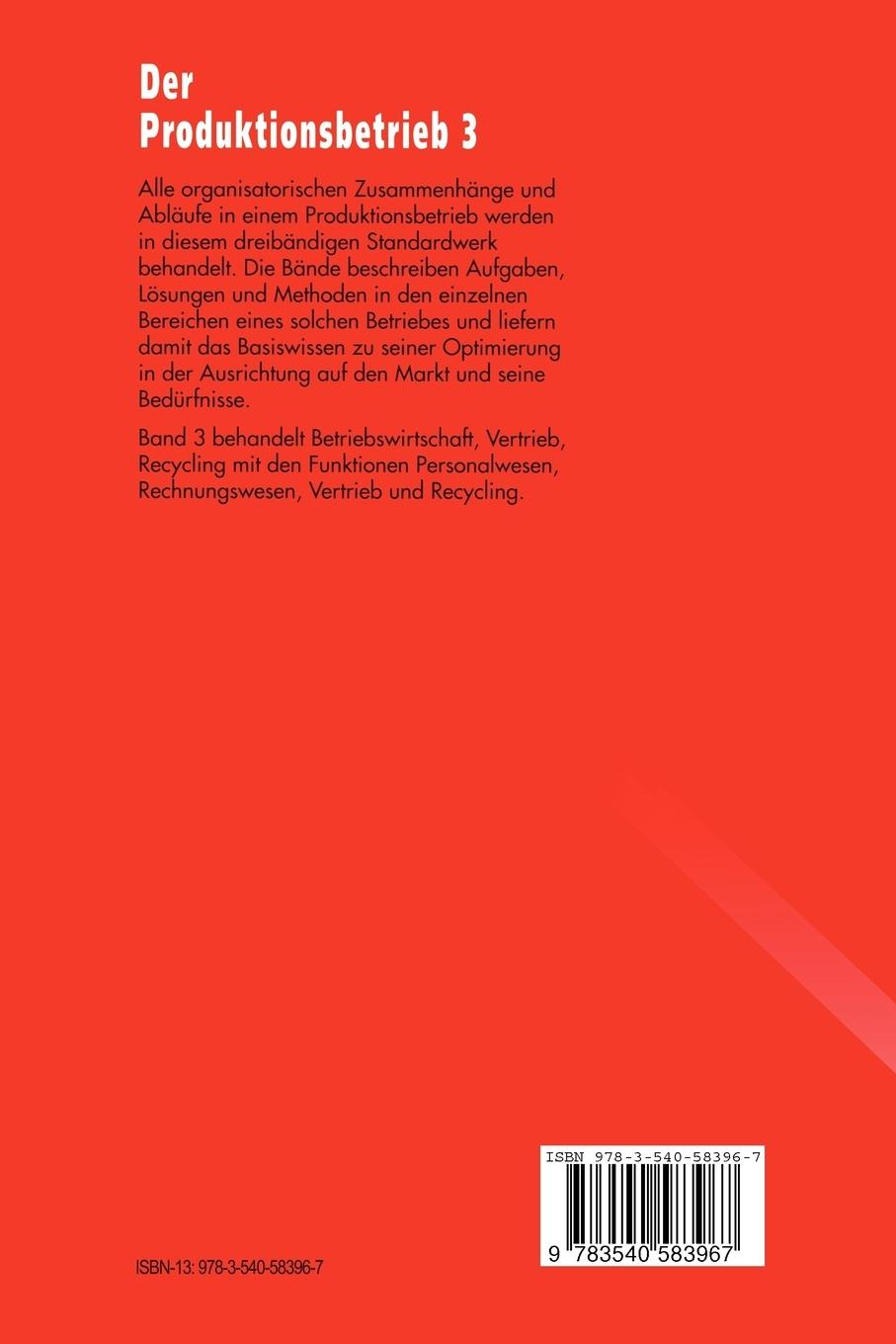 Rückseitencover Der Produktionsbetrieb 3