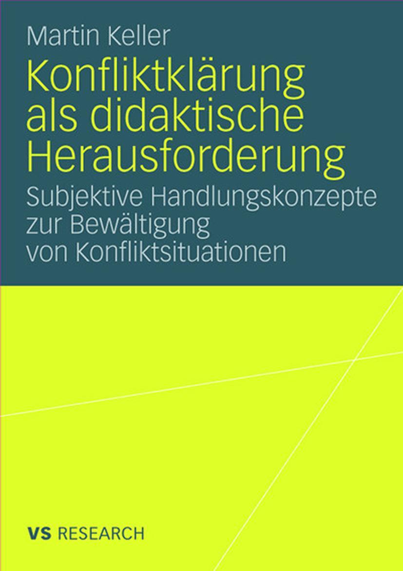 Vorderes Coverbild Konfliktklärung als didaktische Herausforderung
