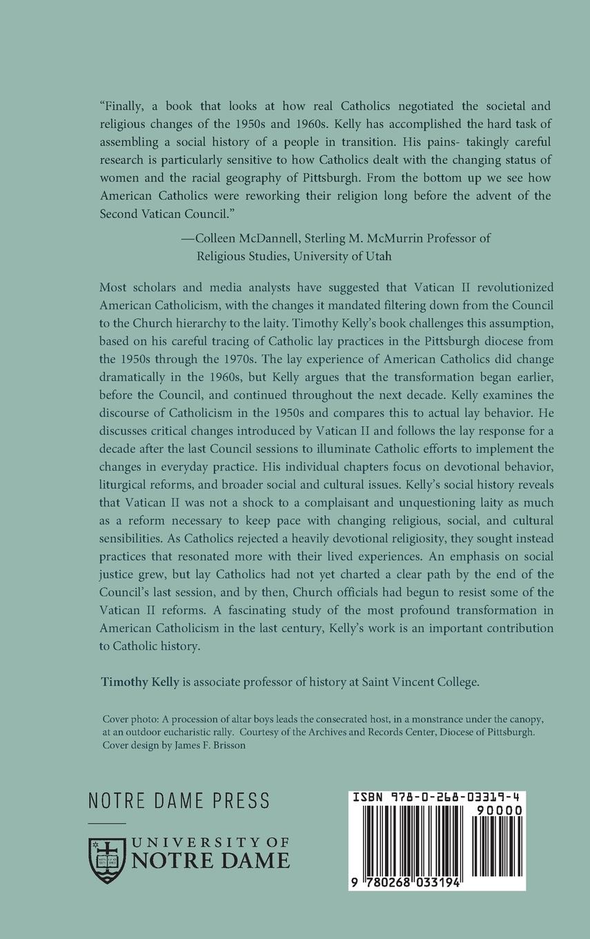 Rückseitencover Transformation of American Catholicism