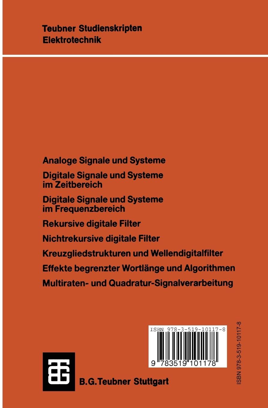 Rückseitencover Einführung in die digitale Signalverarbeitung