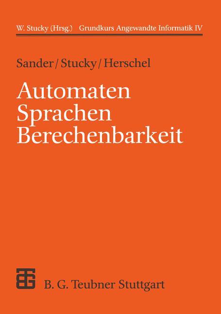 Vorderes Coverbild Automaten Sprachen Berechenbarkeit