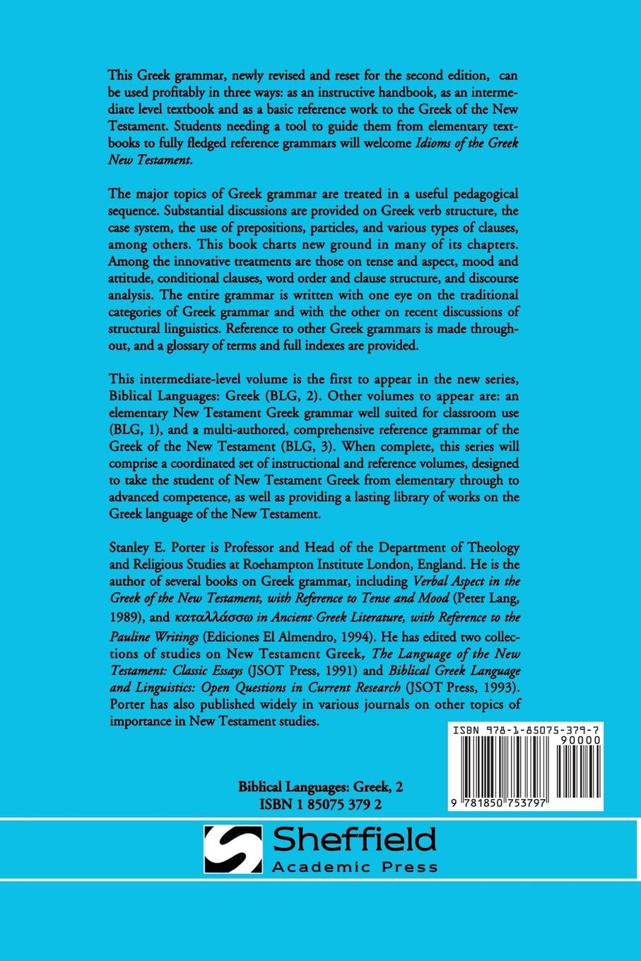 Rückseitencover Idioms of the Greek New Testament