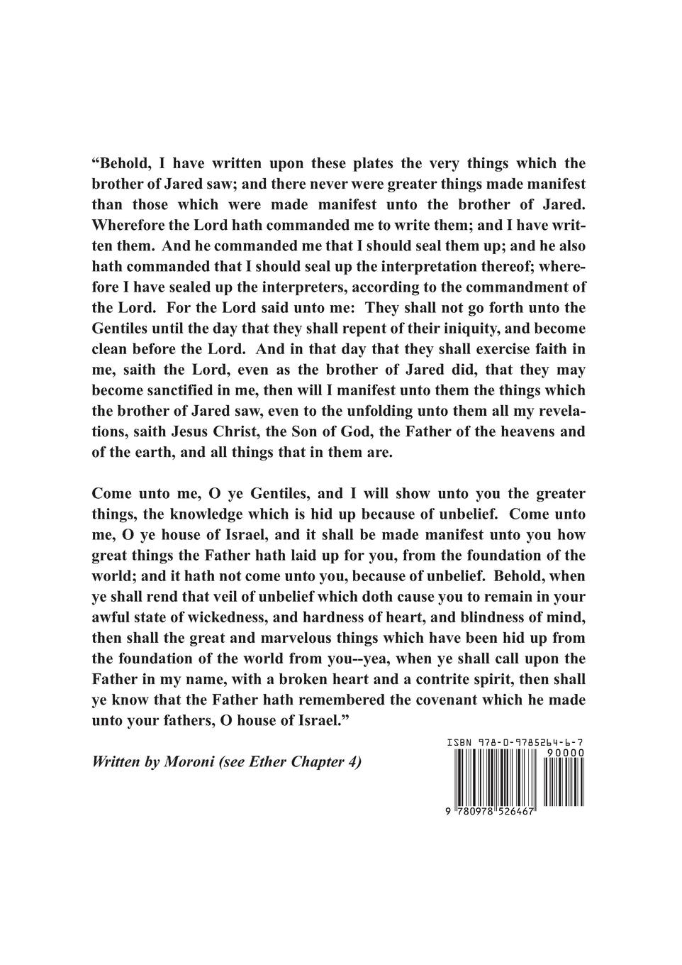 Rückseitencover The Sealed Portion - The Final Testament of Jesus Christ