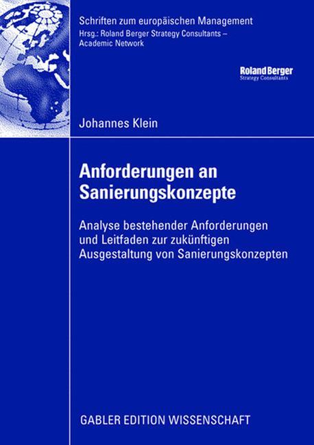 Vorderes Coverbild Anforderungen an Sanierungskonzepte