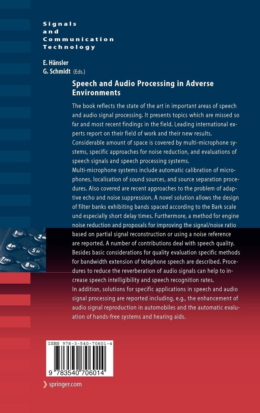 Rückseitencover Speech and Audio Processing in Adverse Environments
