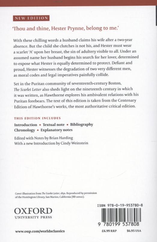 Rückseitencover The Scarlet Letter