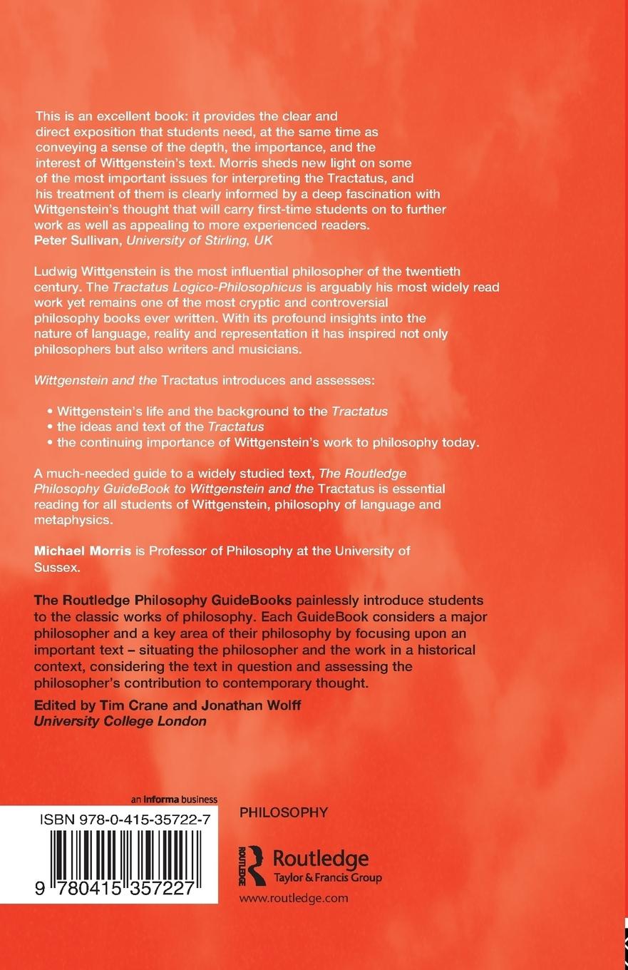 Rückseitencover Routledge Philosophy GuideBook to Wittgenstein and the Tractatus