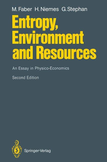 Vorderes Coverbild Entropy, Environment and Resources