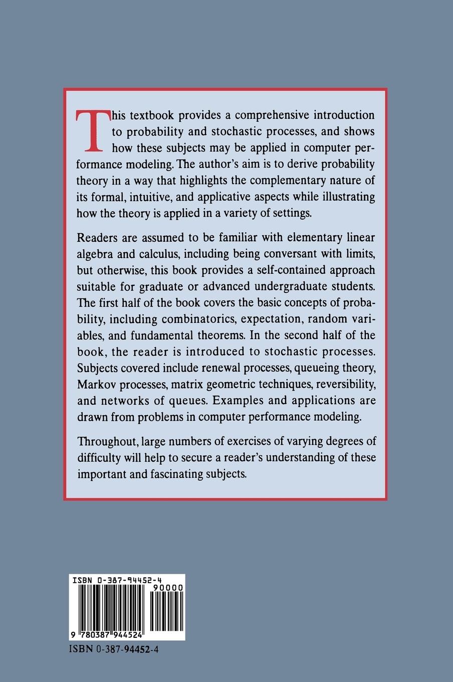 Rückseitencover Probability, Stochastic Processes, and Queueing Theory