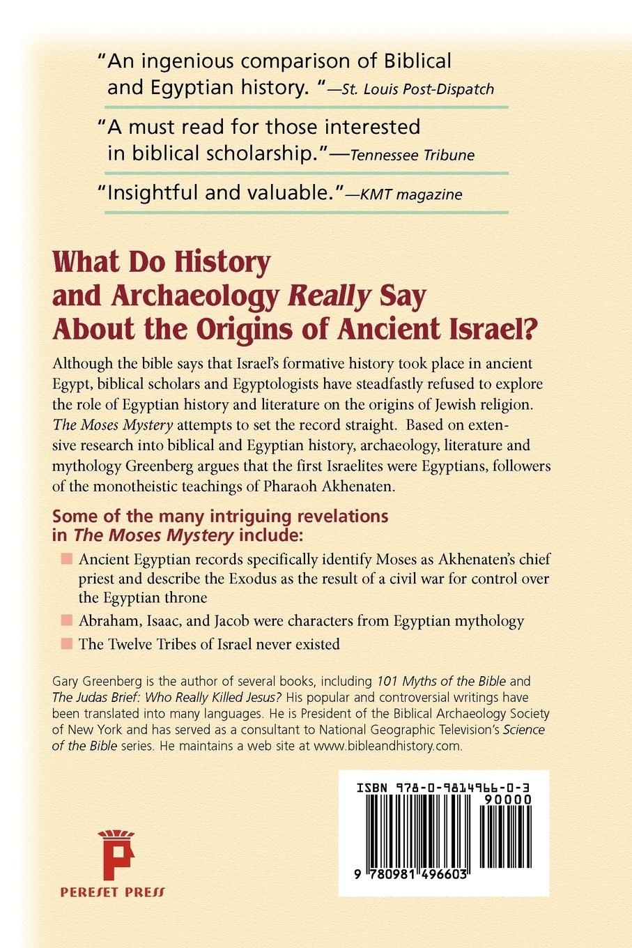 Rückseitencover The Moses Mystery