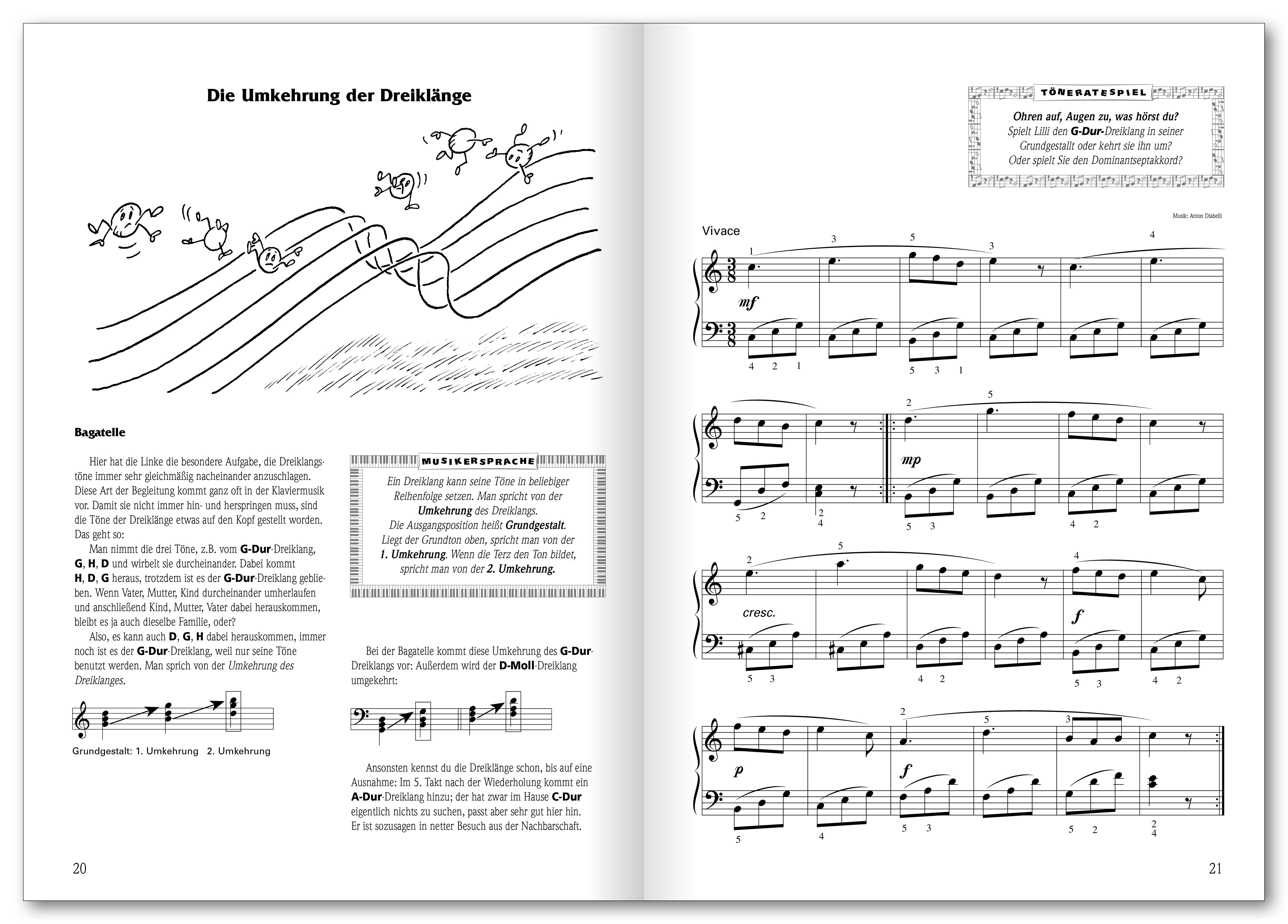 Beispielinhalt (Bild) Die Klavier-Spiel-Schule 3 mit Lilli und Resa