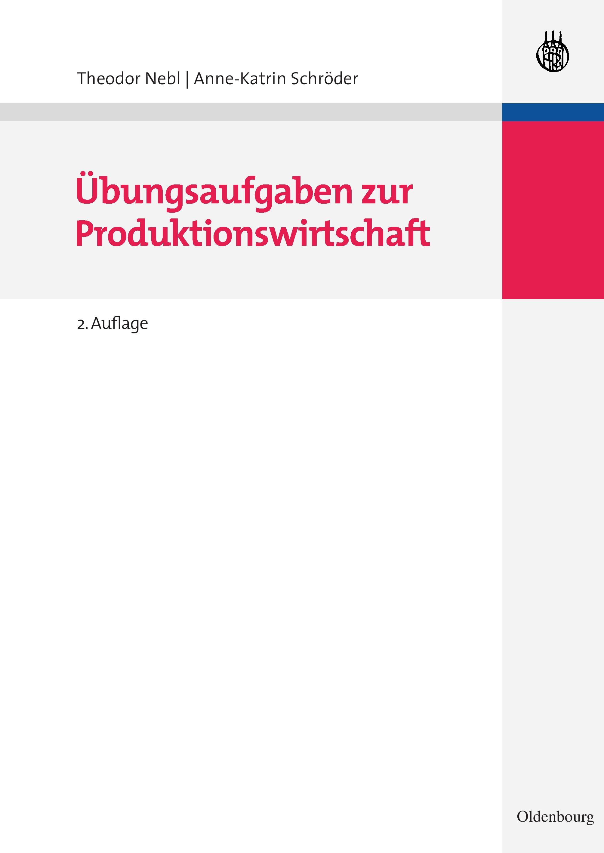 Vorderes Coverbild Übungsaufgaben zur Produktionswirtschaft