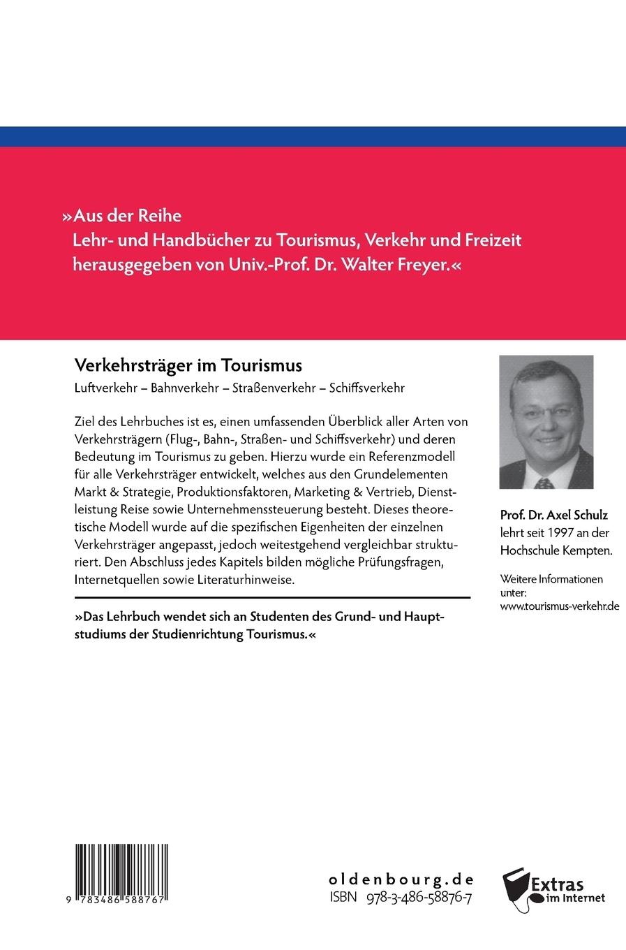 Rückseitencover Verkehrsträger im Tourismus