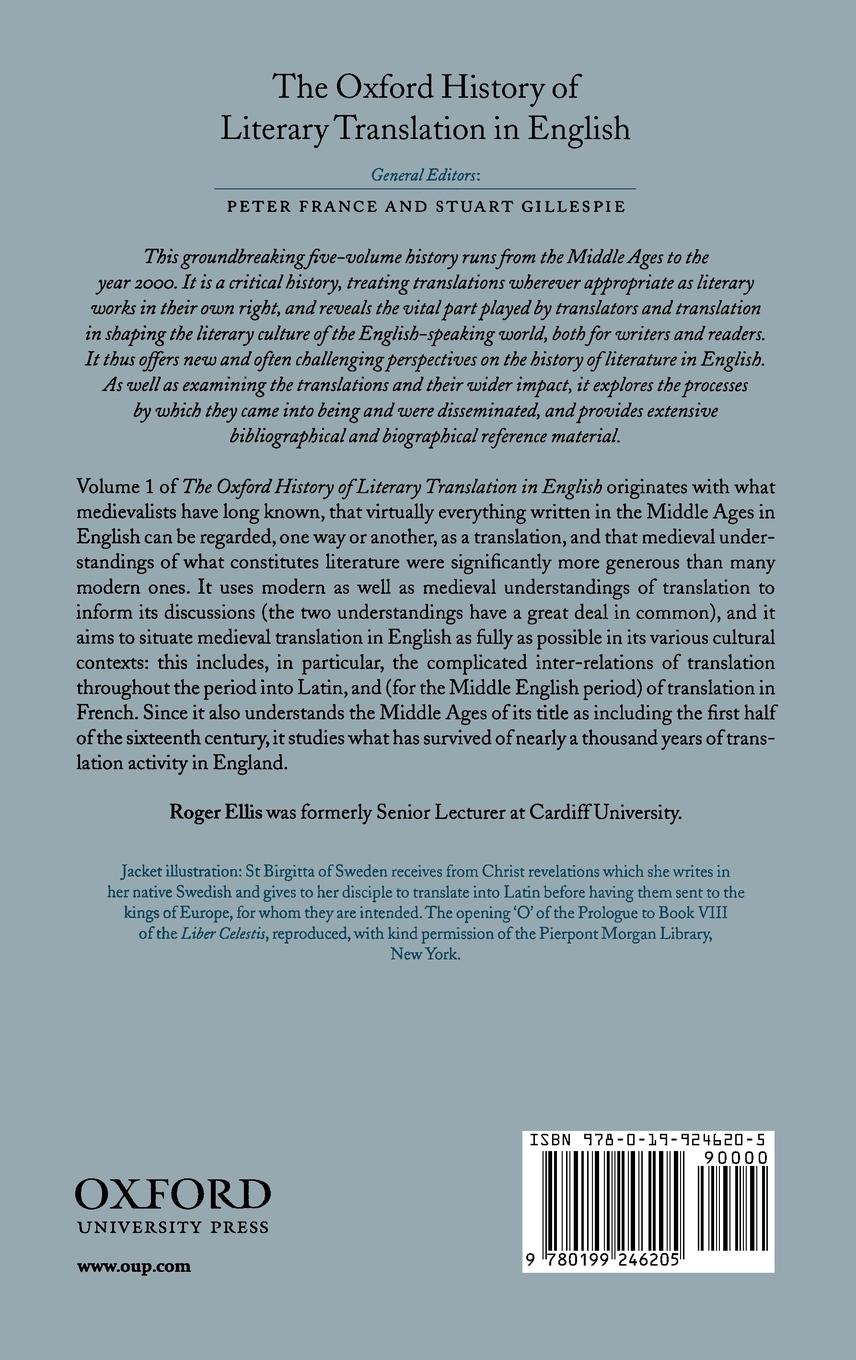 Rückseitencover The Oxford History of Literary Translation in English