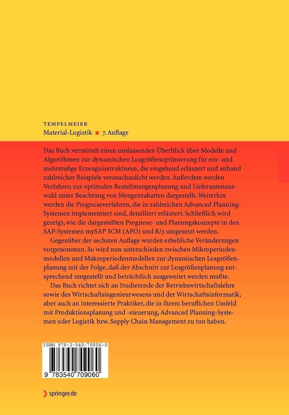 Rückseitencover Material-Logistik