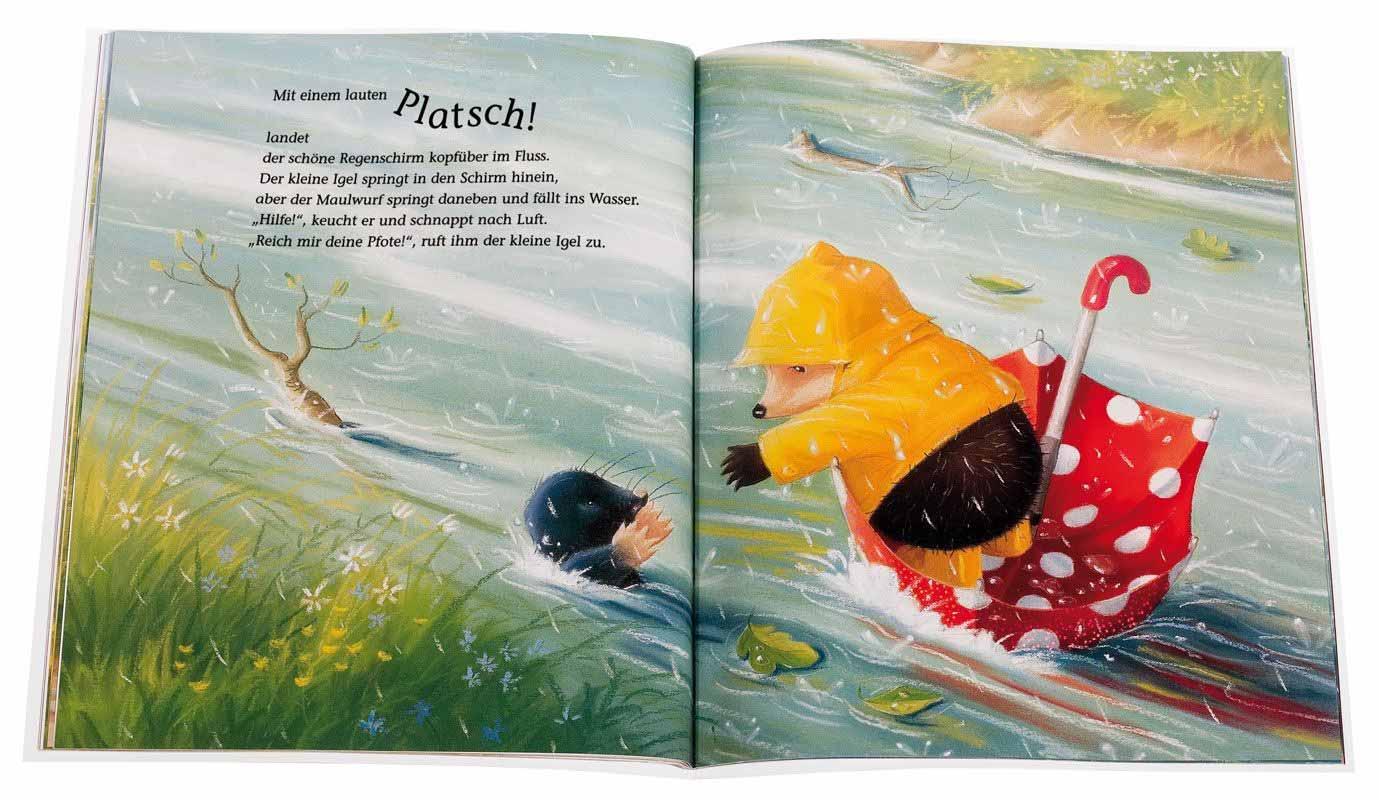 Beispielinhalt (Bild) Der kleine Igel rettet seine Freunde