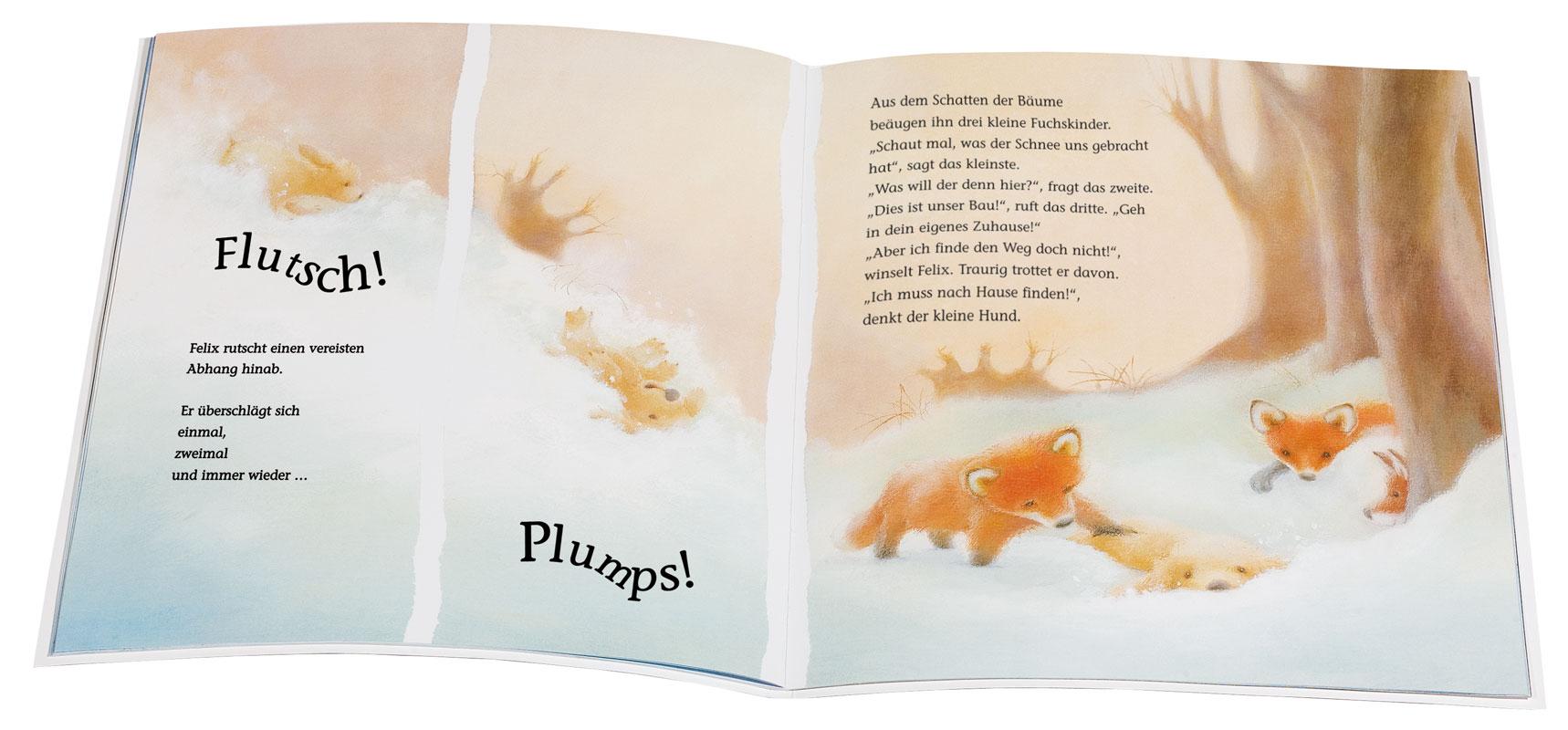 Beispielinhalt (Bild) Der kleine Igel rettet seine Freunde