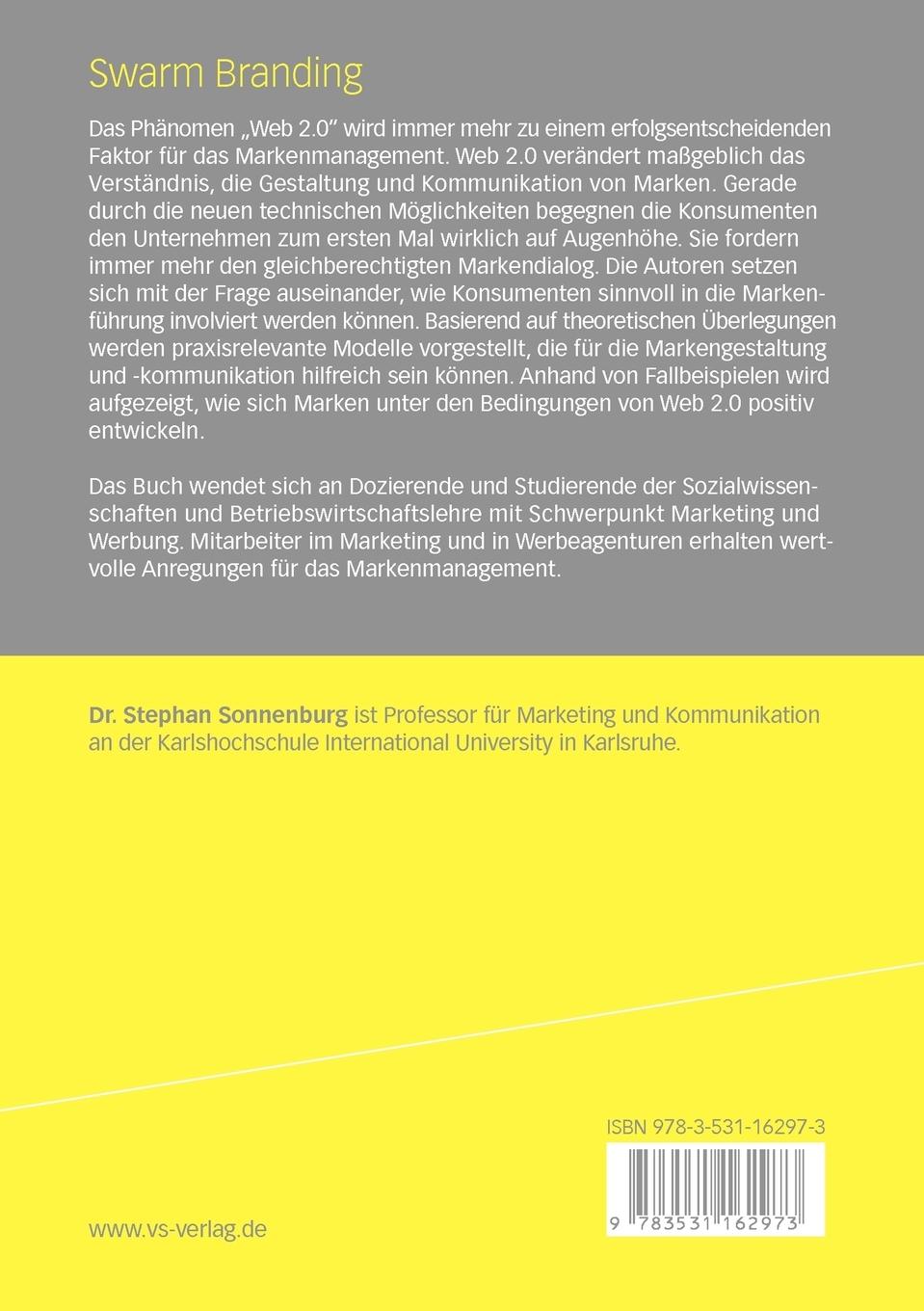 Rückseitencover Swarm Branding