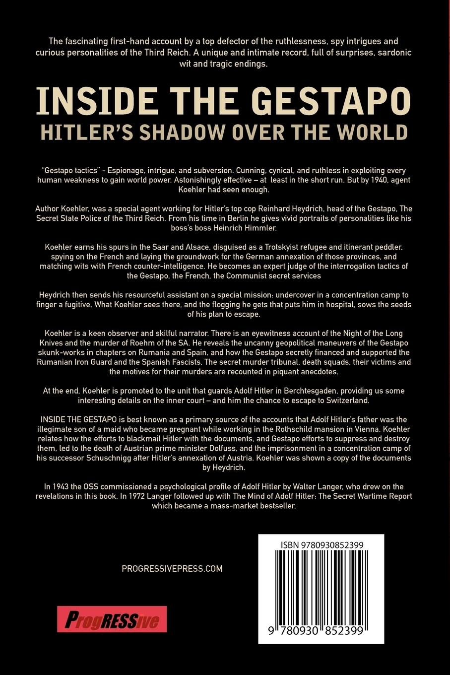 Rückseitencover Inside the Gestapo