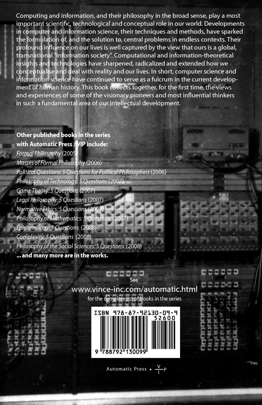 Rückseitencover Philosophy of Computing and Information
