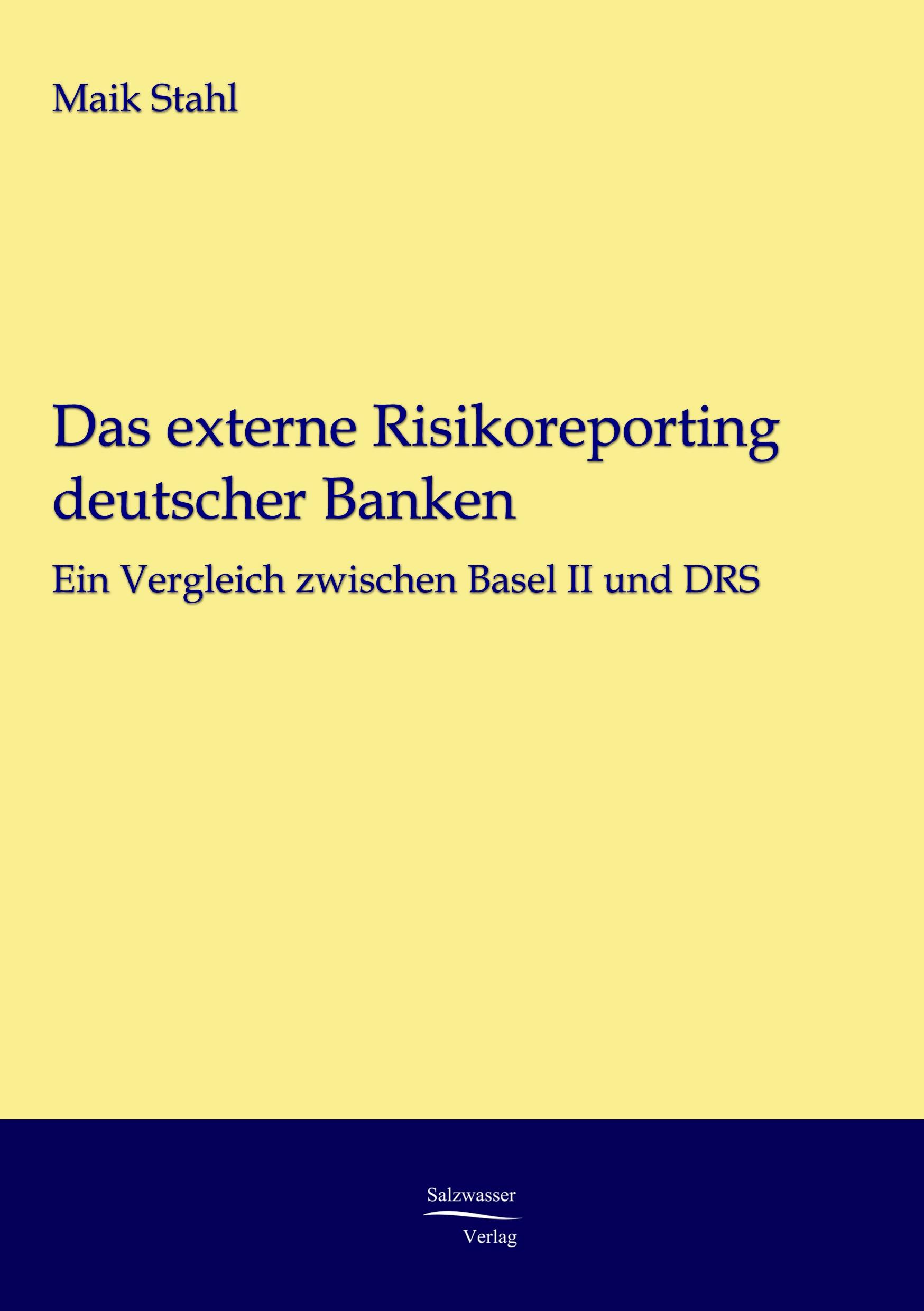 Vorderes Coverbild Das externe Risikoreporting deutscher Banken