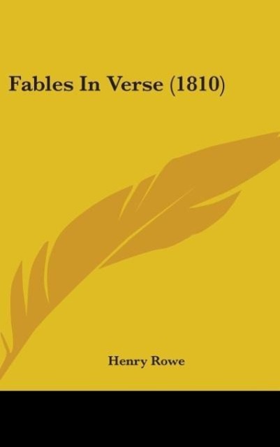 Vorderes Coverbild Fables In Verse (1810)