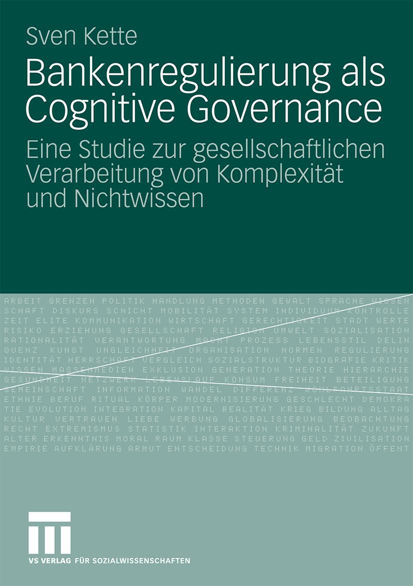 Vorderes Coverbild Bankenregulierung als Cognitive Governance
