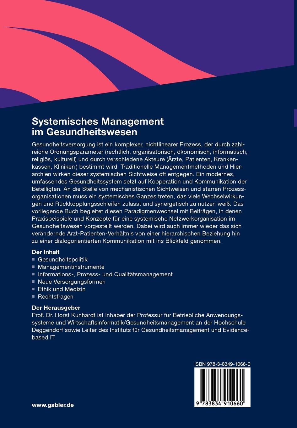 Rückseitencover Systemisches Management im Gesundheitswesen