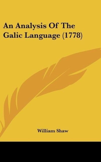 Vorderes Coverbild An Analysis Of The Galic Language (1778)