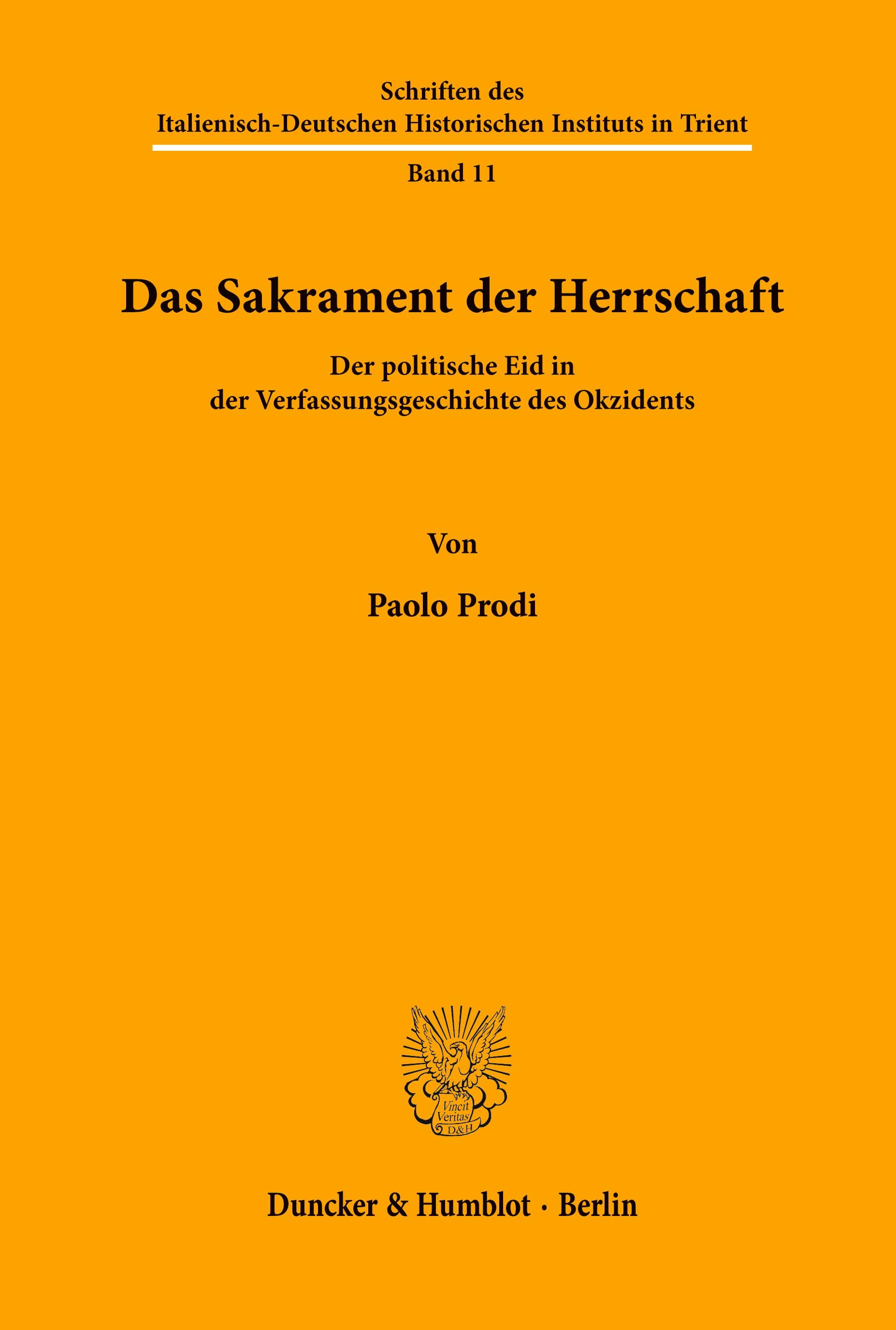 Vorderes Coverbild Das Sakrament der Herrschaft.