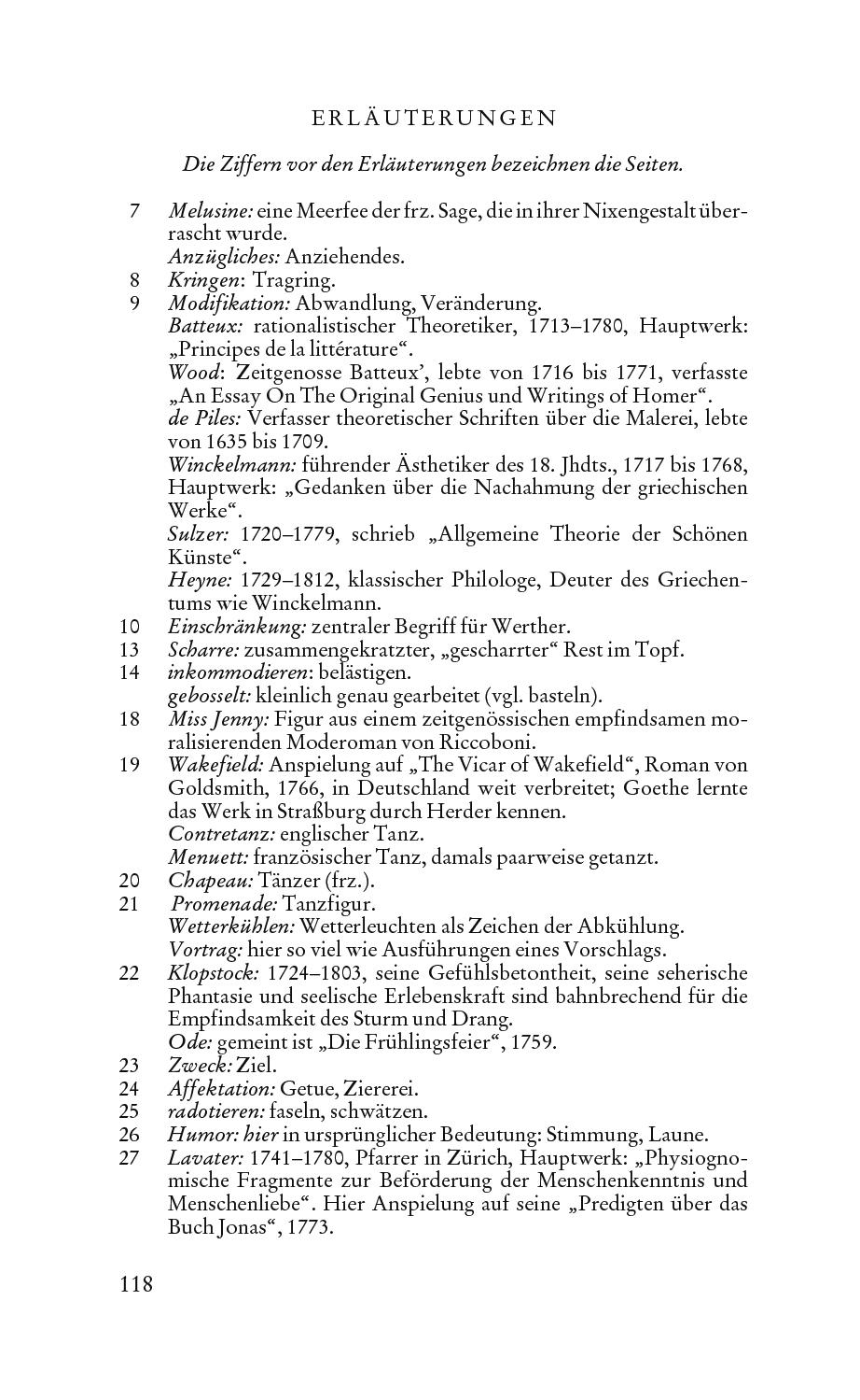 Beispielinhalt (Bild) Die Leiden des jungen Werther