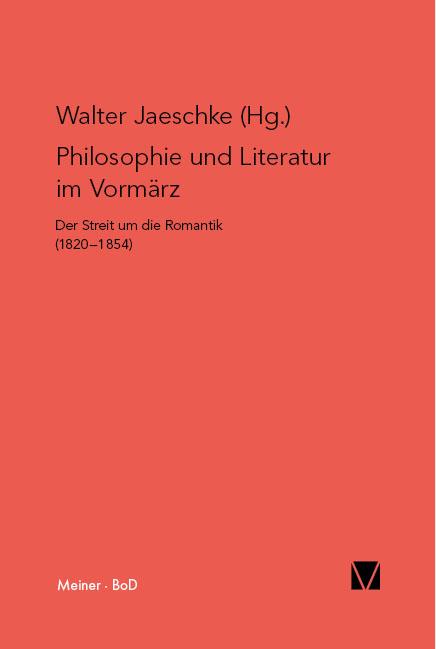 Vorderes Coverbild Philosophie und Literatur im Vormärz / Philosophie und Literatur im Vormärz