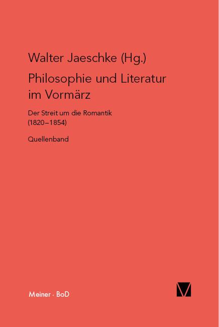 Vorderes Coverbild Philosophie und Literatur im Vormärz / Philosophie und Literatur im Vormärz