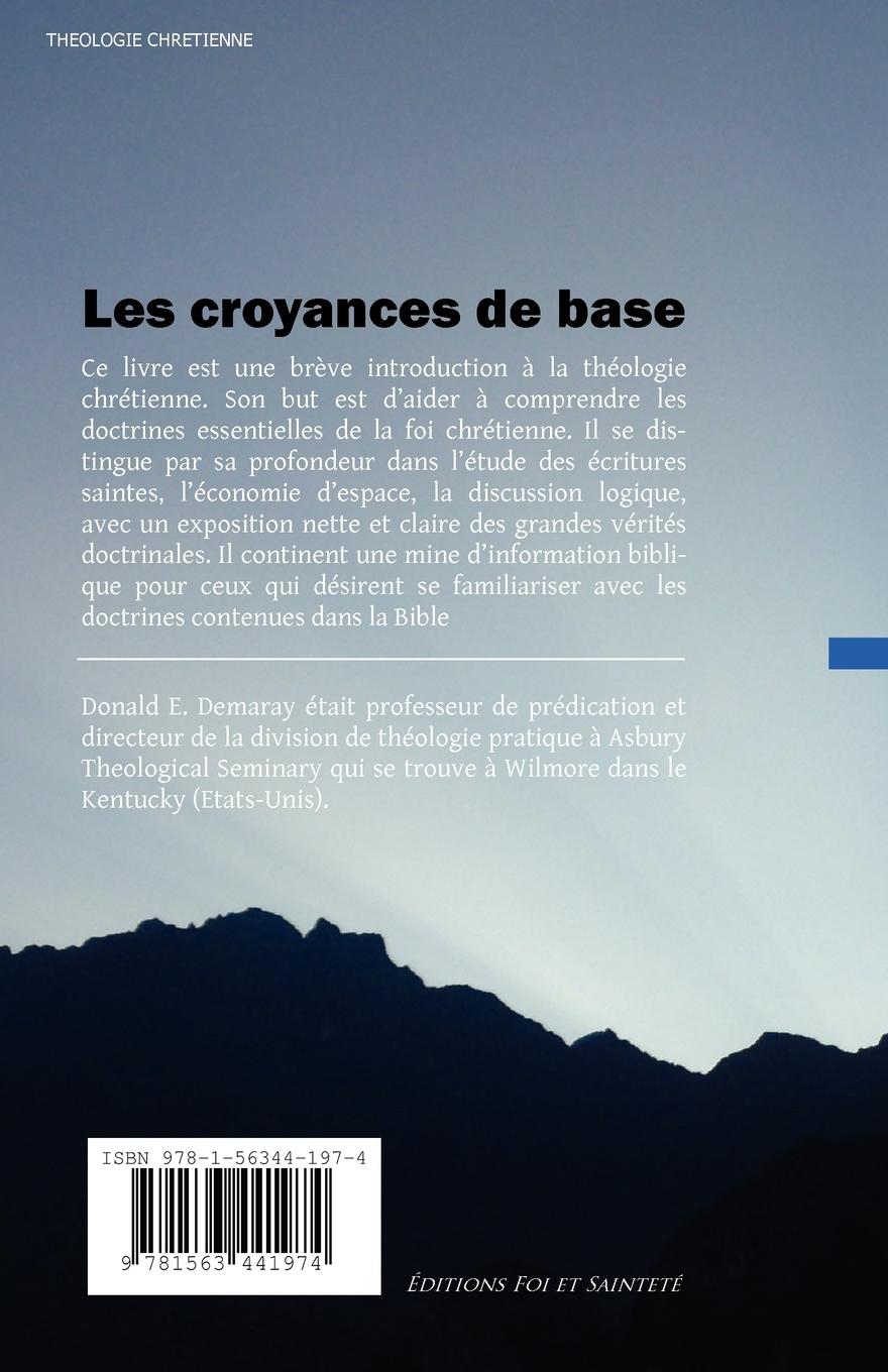 Rückseitencover Croyances de base