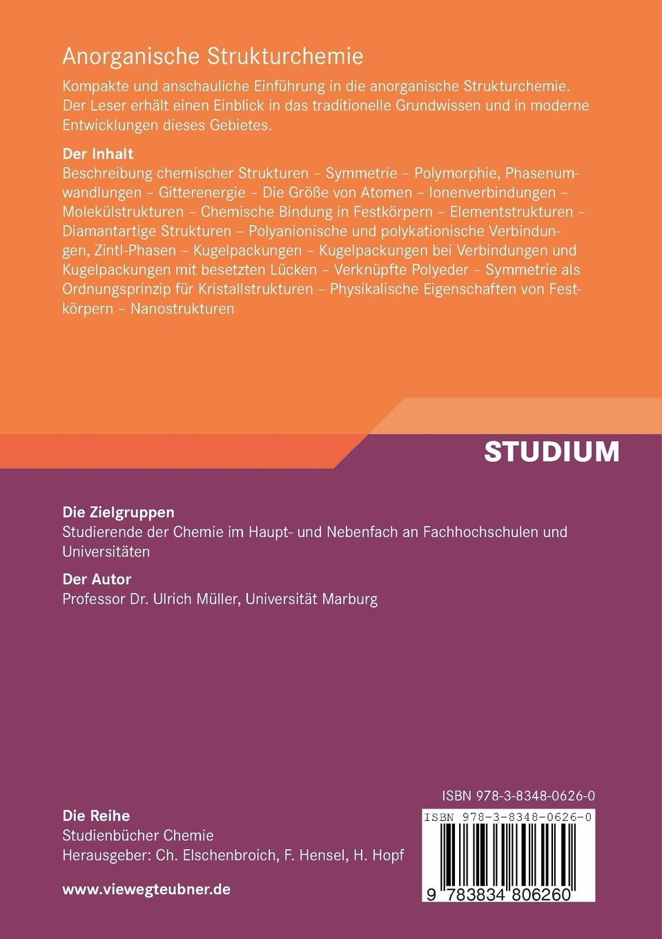 Rückseitencover Anorganische Strukturchemie