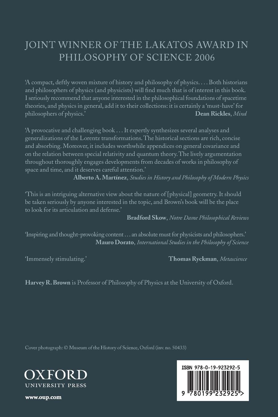 Rückseitencover Physical Relativity