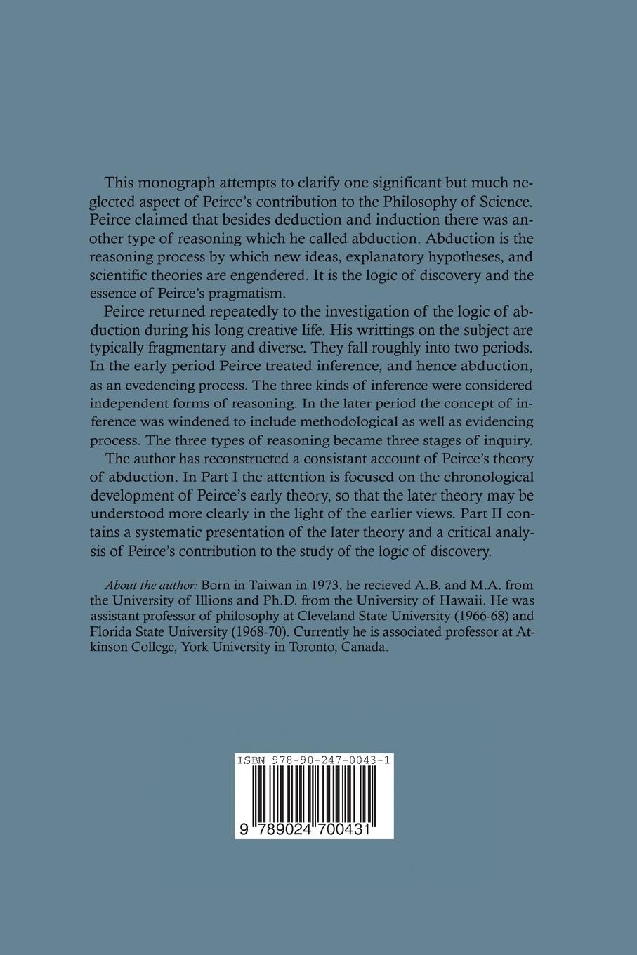 Rückseitencover Peirce's Theory of Abduction