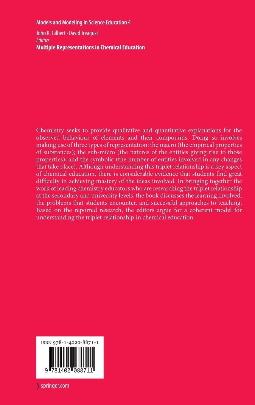 Rückseitencover Multiple Representations in Chemical Education