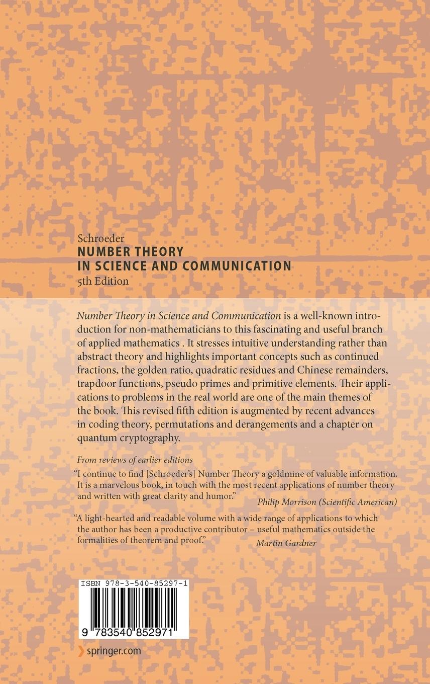 Rückseitencover Number Theory in Science and Communication