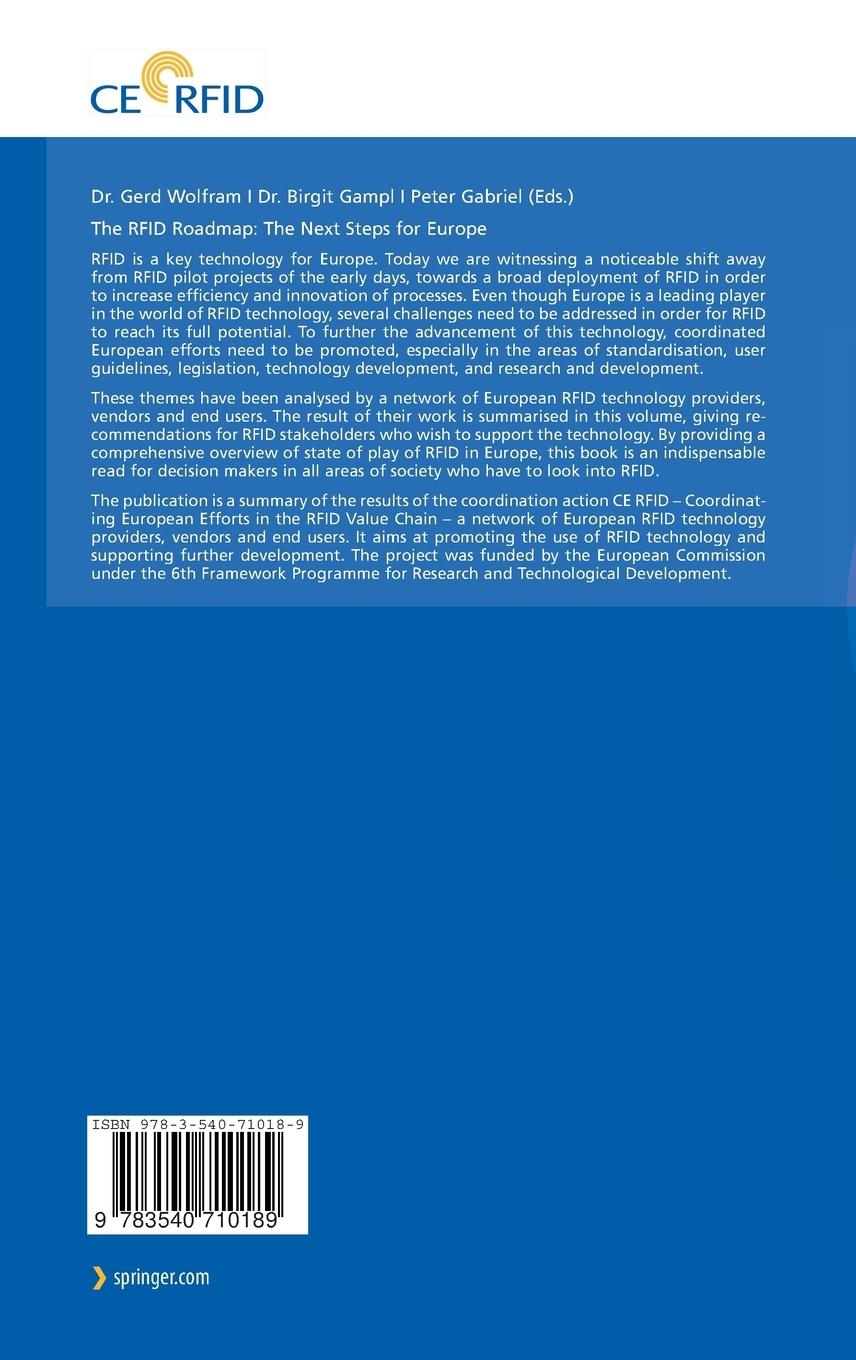 Rückseitencover The RFID Roadmap: The Next Steps for Europe