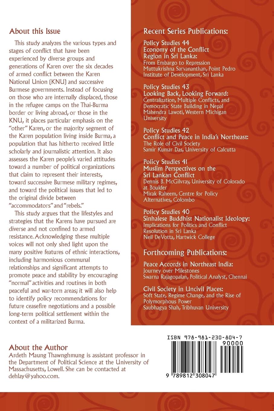 Rückseitencover The Karen Revolution in Burma