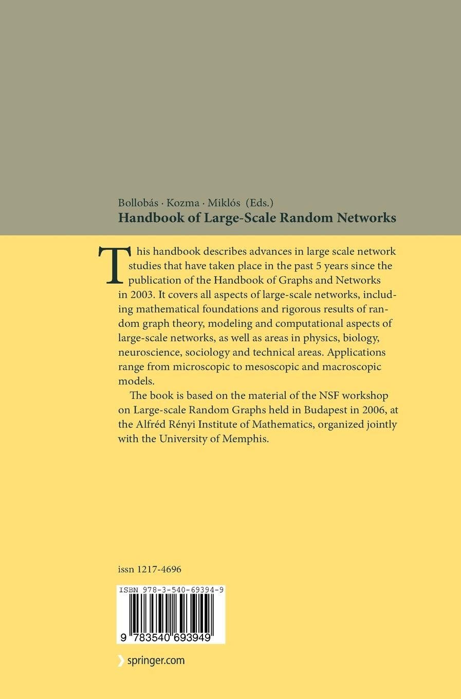 Rückseitencover Handbook of Large-Scale Random Networks