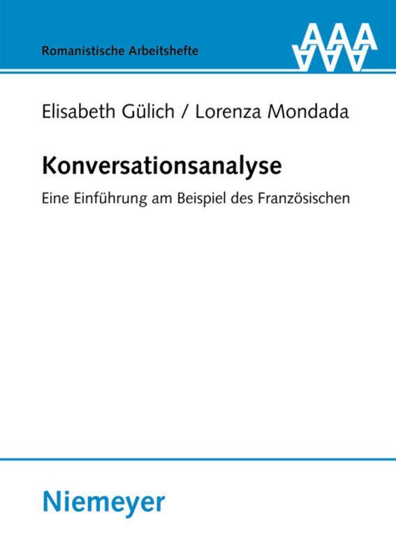 Vorderes Coverbild Konversationsanalyse