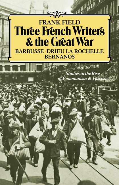 Vorderes Coverbild Three French Writers and the Great War