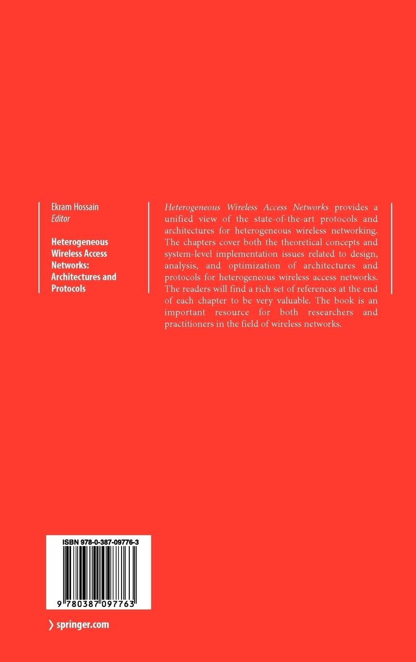 Rückseitencover Heterogeneous Wireless Access Networks